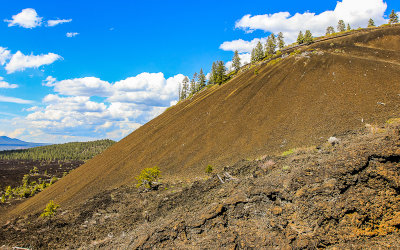 Lava Butte from the Lava Butte Flow in Newberry National Volcanic Monument