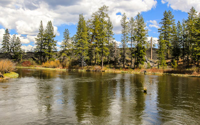 Point where lava changed the course of the Upper Deschutes River in Newberry National Volcanic Monument