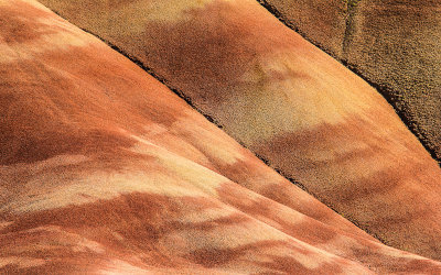 Close-up of the Painted Hills in the Painted Hills Unit of John Day Fossil Beds National Monument