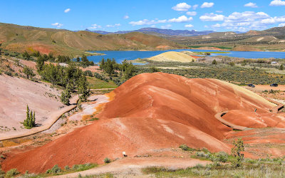 View from the Painted Cove Trail in the Painted Hills Unit of John Day Fossil Beds National Monument