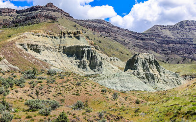 Badland outcropping at Foree in the Sheep Rock Unit of John Day Fossil Beds National Monument