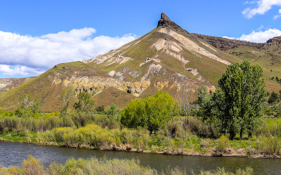 Sheep Rock in the Sheep Rock Unit of John Day Fossil Beds National Monument