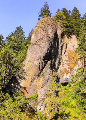 Rock formation above Shepards Dell along the Columbia River Gorge