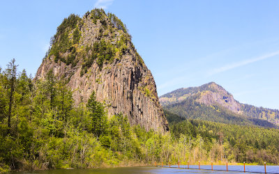 Beacon Rock on the Washington side of the Columbia River Gorge