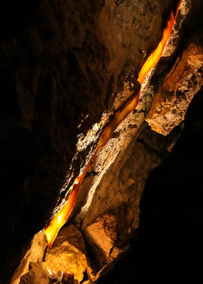 Cave Bacon, 10 foot long flowstone formation in Jewel Cave National Monument