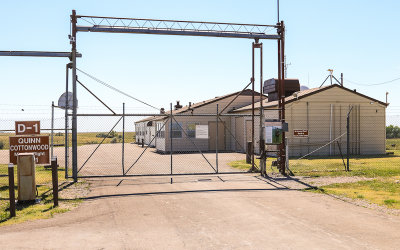 Main gate at the Delta-01 command and control center in Minuteman Missile National Historical Site