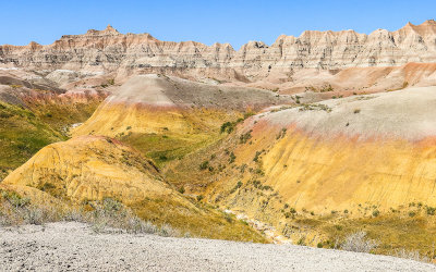 Yellow Mounds near Dillon Pass in Badlands National Park
