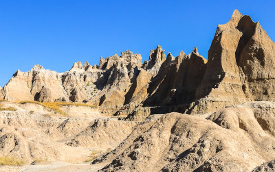 Pinnacles along the Fossil Exhibits Trail in Badlands National Park