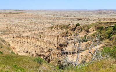 View of the basin from the Red Shirt Overlook in the Stronghold Unit in Badlands National Park