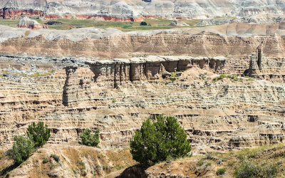 Plateau viewed from the Red Shirt Overlook in the Stronghold Unit in Badlands National Park