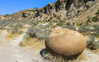 Cannonball Concretion in Theodore Roosevelt NP - North Unit
