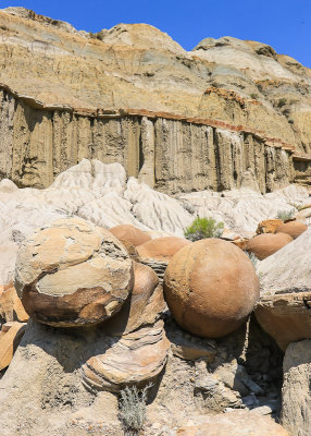 Grouping of Cannonball Concretions in Theodore Roosevelt NP - North Unit