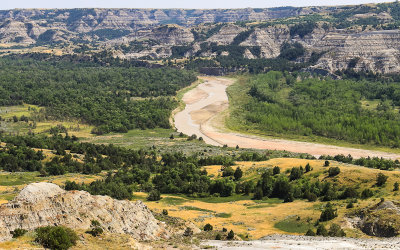 The Little Missouri River viewed from the River Bend Overlook in Theodore Roosevelt NP - North Unit