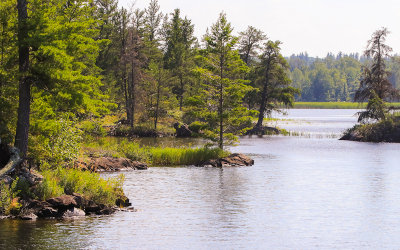 Rainy Lake cove and shoreline in Voyageurs National Park 