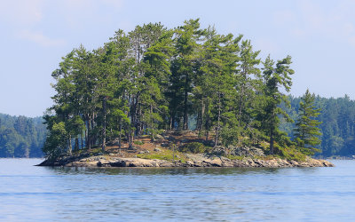 Bedrock island in Kabetogama Lake in Voyageurs National Park