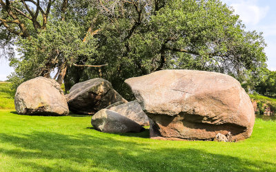 Three Maidens, granite glacial erratic boulders, held sacred by American Indians in Pipestone National Monument