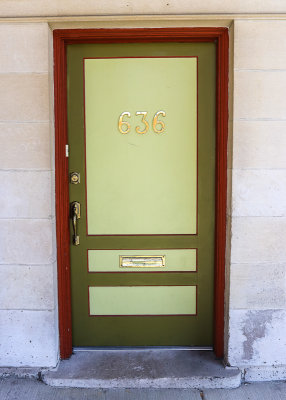 Door at the Colonnade Apartments in Pullman National Monument
