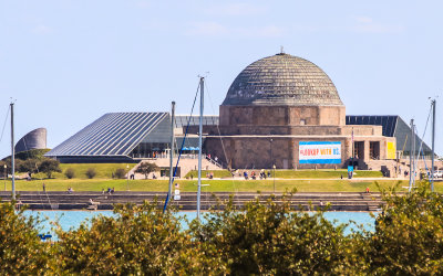 Adler Planetarium on the shore of Lake Michigan in Chicago