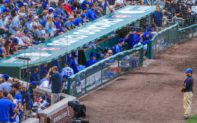 Chicago Cubs dugout at Wrigley Field