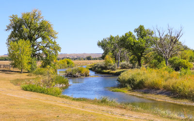 Laramie River on the edge of the fort in Ft Laramie National Historic Site