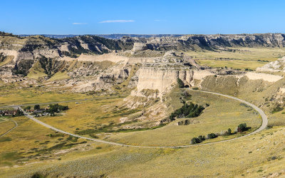 Park road tunnel through Eagle Rock in Scotts Bluff National Monument