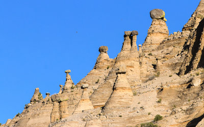 Close-up of the tent rock/cap rock formations in Kasha-Katuwe Tent Rocks National Monument