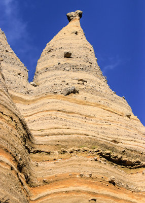 Looking up at a tent rock formation in Kasha-Katuwe Tent Rocks National Monument