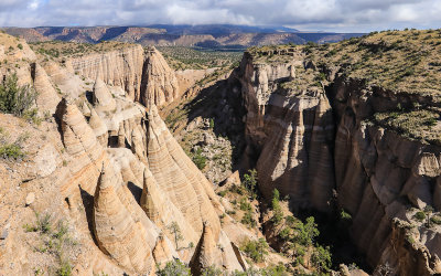 Tent Rock Canyon from the top of the Slot Canyon Trail in Kasha-Katuwe Tent Rocks National Monument