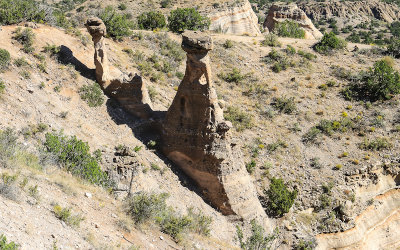 Tent rock formations along the Slot Canyon Trail in Kasha-Katuwe Tent Rocks National Monument