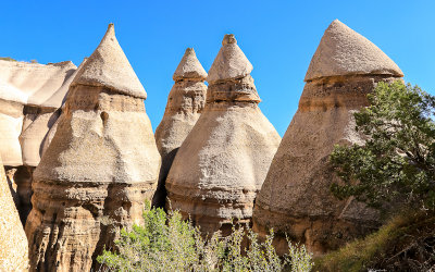 Close-up of the tent rocks along the Slot Canyon Trail in Kasha-Katuwe Tent Rocks National Monument