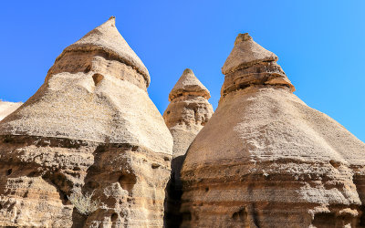 From under the tent rocks along the Slot Canyon Trail in Kasha-Katuwe Tent Rocks National Monument