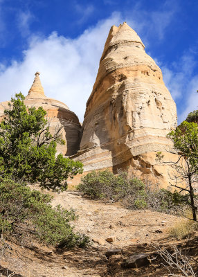 Tent rock formations along the Slot Canyon Trail in Kasha-Katuwe Tent Rocks National Monument