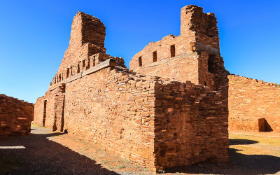 View of Mission of San Gregorio de Abo from the convento in Salinas Pueblo Missions National Monument