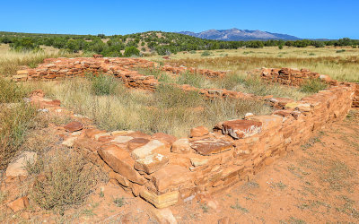 Ruins outside Mission of San Gregorio de Abo in Salinas Pueblo Missions National Monument