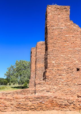 Outside walls of Quarai ruins in Salinas Pueblo Missions National Monument