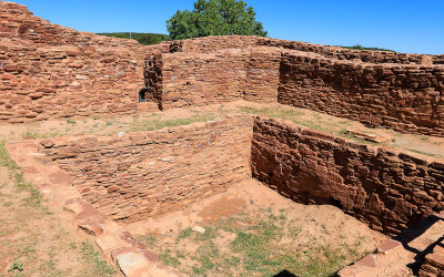 Square kiva in the convento in Quarai in Salinas Pueblo Missions National Monument
