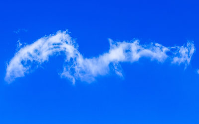 Lone cloud over Quarai ruins in Salinas Pueblo Missions National Monument