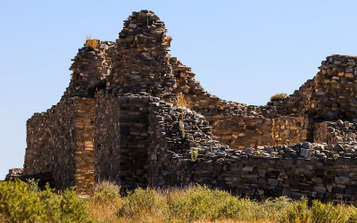 Late afternoon sun on the Gran Quivira ruins in Salinas Pueblo Missions National Monument