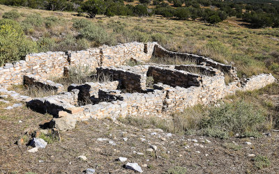 Ruins behind Gran Quivira in Salinas Pueblo Missions National Monument