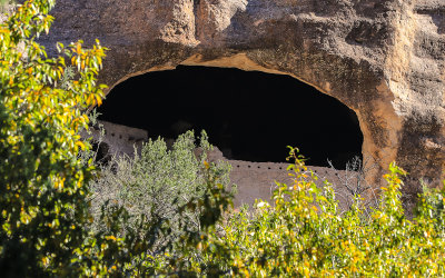 The Cave Three opening and structure in Gila Cliff Dwellings National Monument