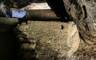 Interior structures in Cave Three in Gila Cliff Dwellings National Monument