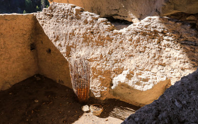 View inside a Cave Four dwelling in Gila Cliff Dwellings National Monument