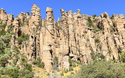 The Organ Pipe Formation along the Bonita Canyon Drive in Chiricahua National Monument