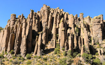 Rock formation in Echo Park along the Echo Canyon Trail in Chiricahua National Monument