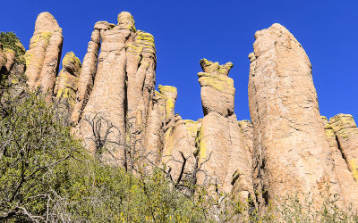 Rock formations along the Hailstone Trail in Chiricahua National Monument