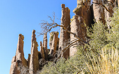 Rock columns along the Hailstone Trail in Chiricahua National Monument