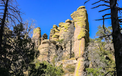 Stacked rocks along the Ed Riggs Trail in Chiricahua National Monument