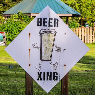 Tavern Beer Crossing sign along Washington Highway 542 near Glacier