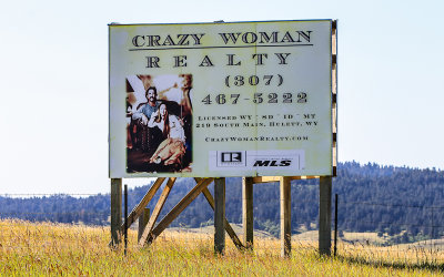 I assume this is considered a good thing for a realtorbillboard near Hulett Wyoming 