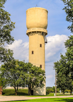 Tulip shaped water tower in Pipestone Minnesota